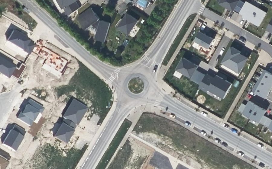 Vue aérienne du Rond-Point de la Bergerie