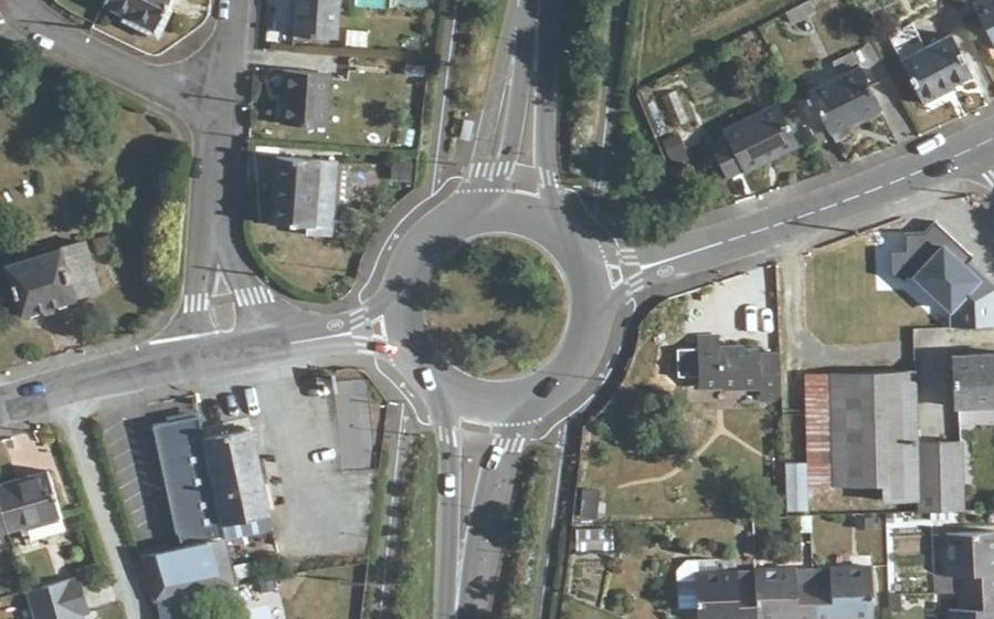 Vue aérienne du Rond-Point de la Ville Jouha