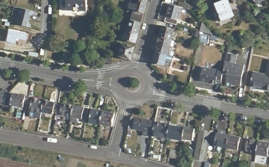 Vue aérienne du Rond-Point Palasne de Champeaux