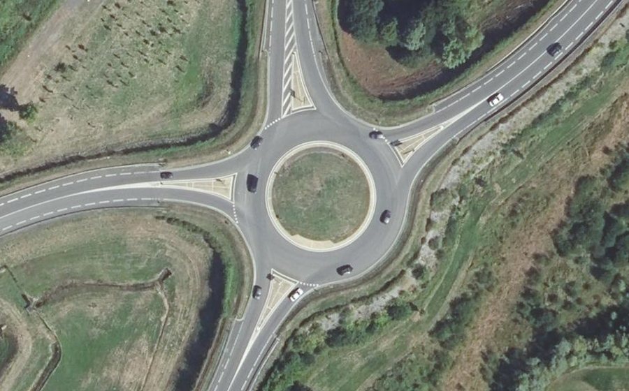 Vue aérienne du Rond-Point des Pyrénées