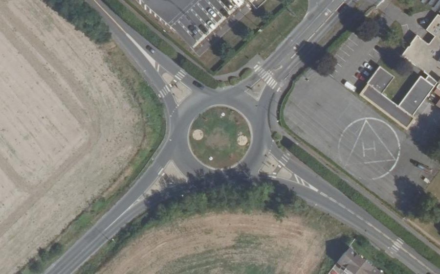 Vue aérienne du Rond-Point de la Solidarité