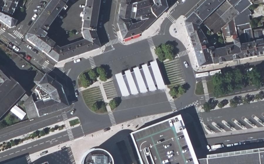 Vue aérienne du Place Pierre Semard