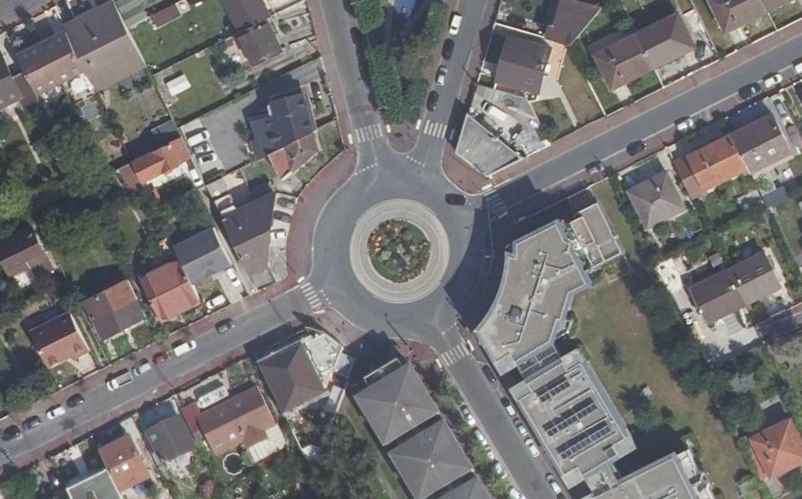 Vue aérienne du Place Henri Barbusse