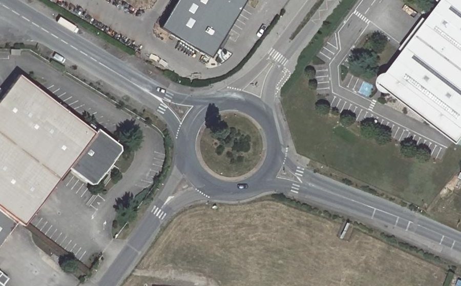 Vue aérienne du Rond-Point d'Allemagne