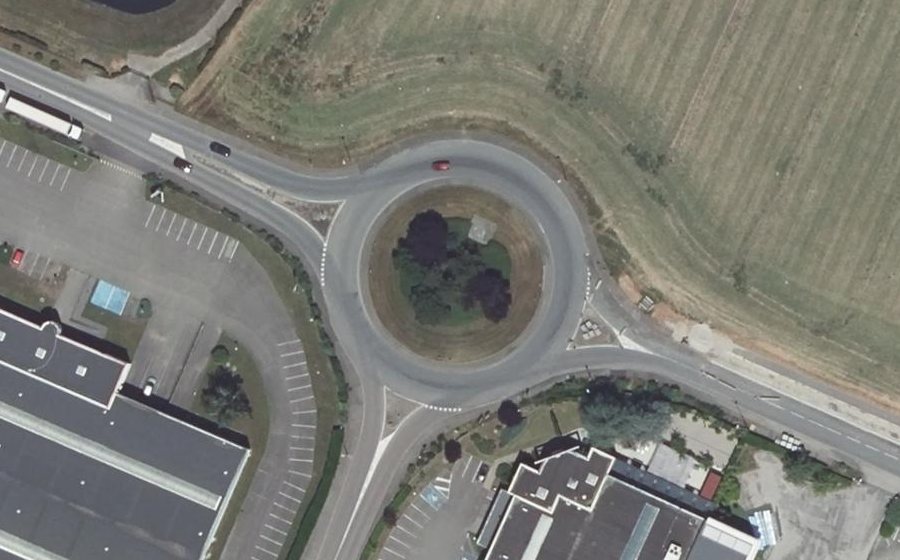 Vue aérienne du Rond-Point d'Espagne