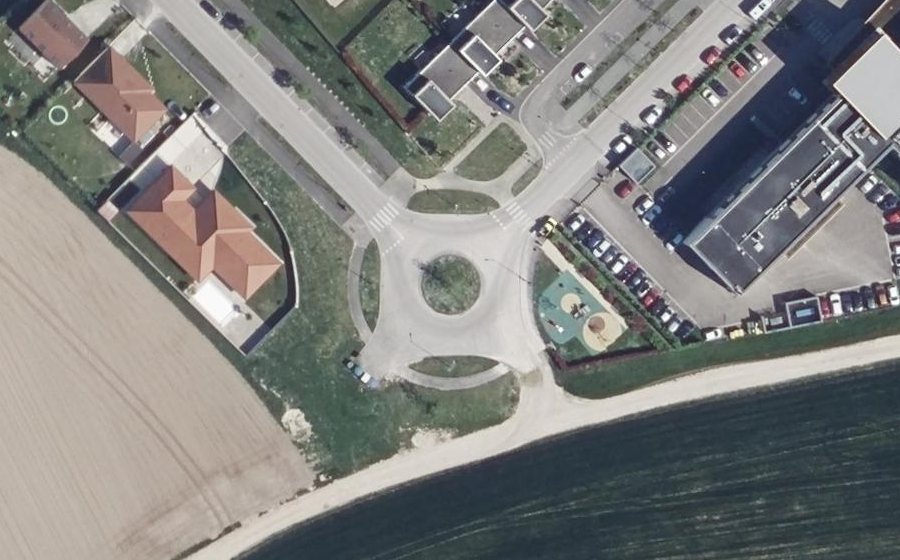 Vue aérienne du Rond-Point Florian Dumont