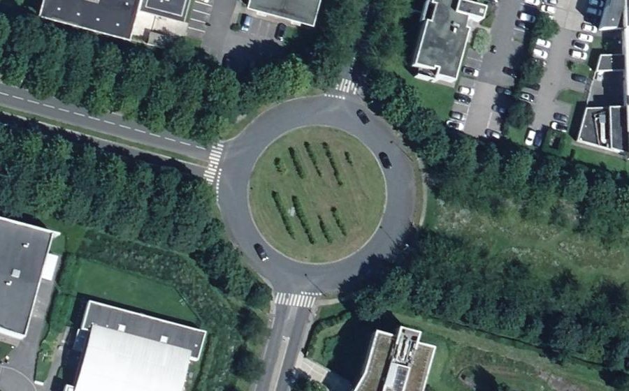 Vue aérienne du Rond-Point de l'Europe