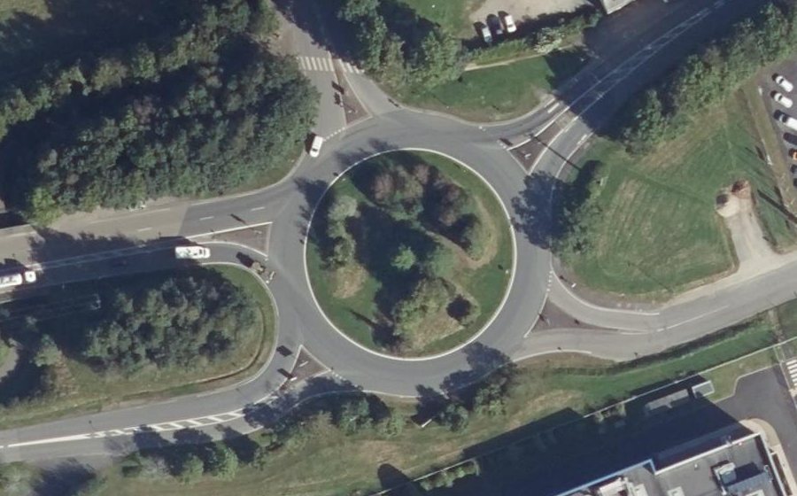 Vue aérienne du Rond-Point de Pen-Carn