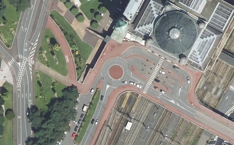 Vue aérienne du Esplanade Roger Gonthier