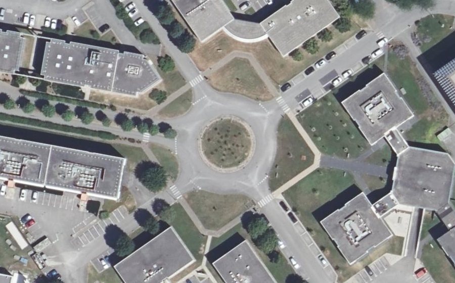 Vue aérienne de la Place du Verseau