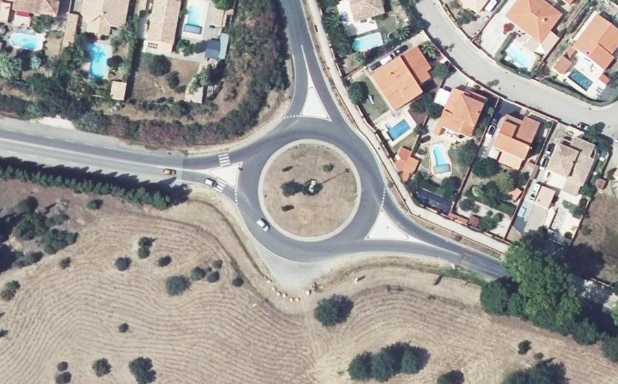Vue aérienne du Rond-Point de la Médaille Militaire