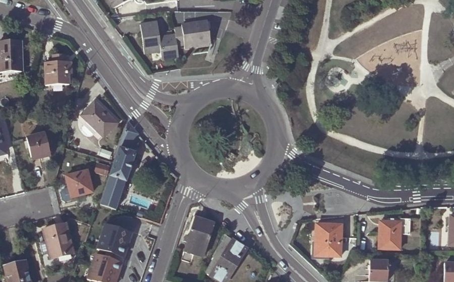 Vue aérienne du Rond-Point Charles de Gaulle