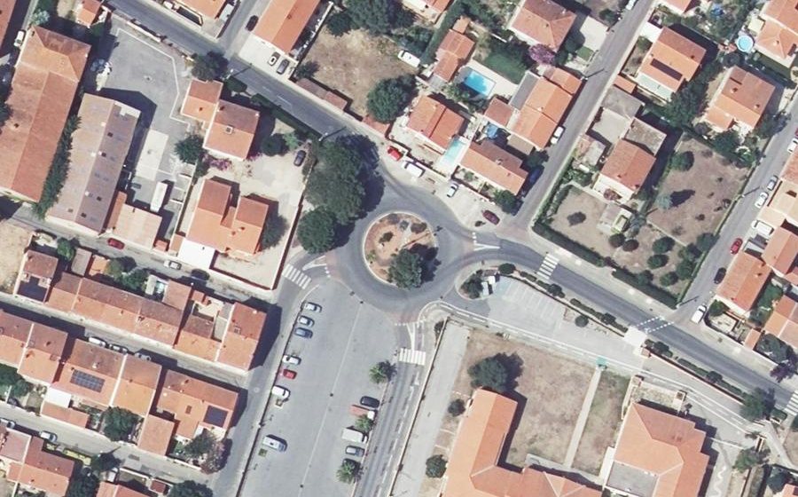 Vue aérienne du Rond-Point du Souvenir Français