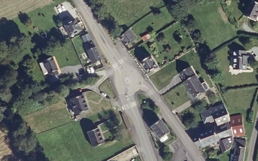 Vue aérienne du Rond-Point de Croas Ver
