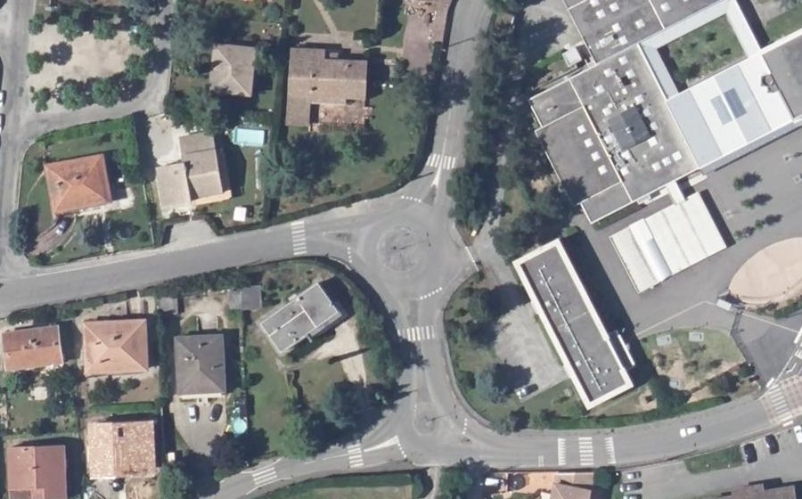 Vue aérienne du Rue Alfred Nobel