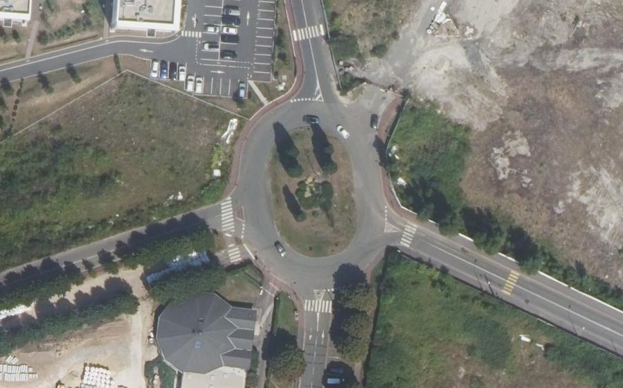 Vue aérienne du Rond-point de Montmorency