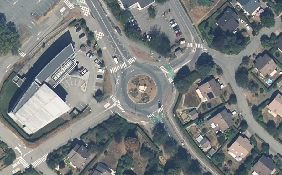 Vue aérienne du Avenue des Regains