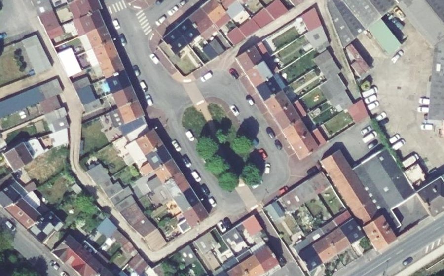 Vue aérienne du Rue Kléber