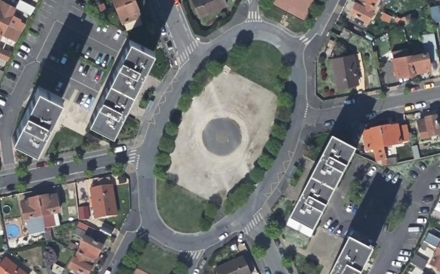 Vue aérienne du Place du Souvenir