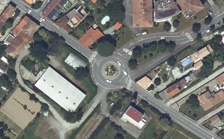 Vue aérienne du Rond-Point Auguste Desarnauts
