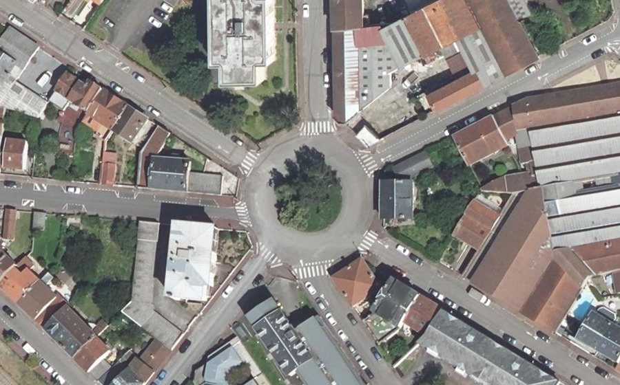 Vue aérienne du Place de l'Étoile de Fontaury