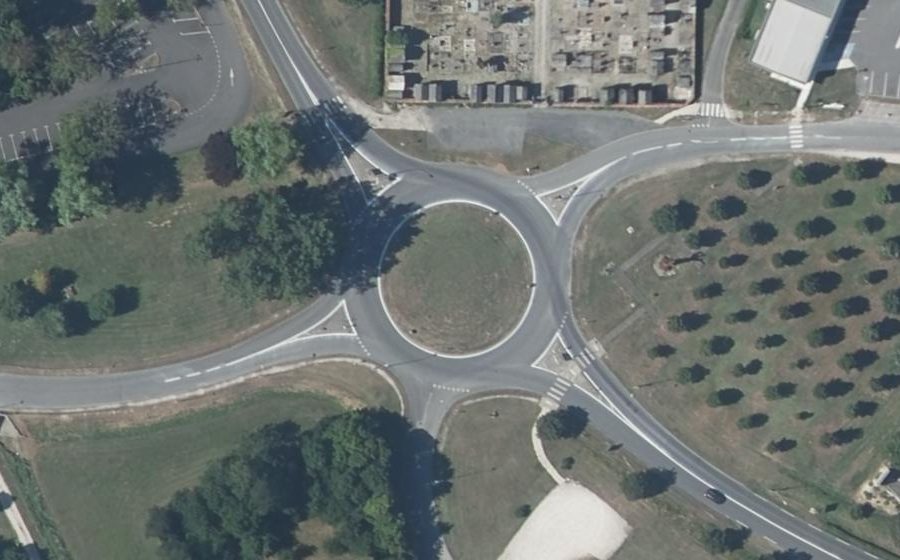 Vue aérienne du Route de Genac