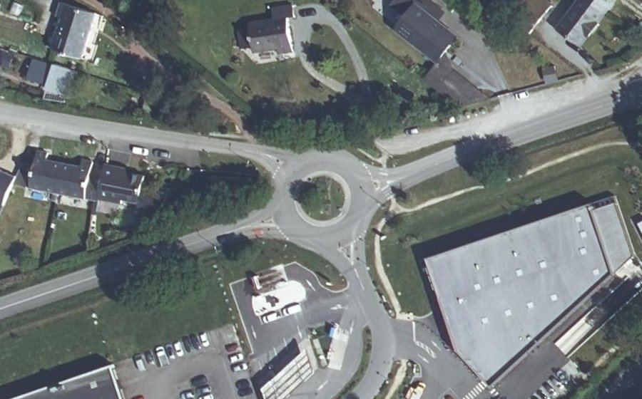 Vue aérienne du Giratoire du Mès