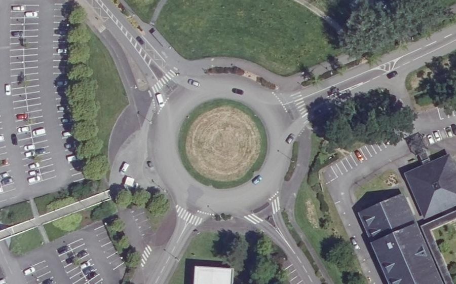 Vue aérienne du Rond-Point de Kerogan