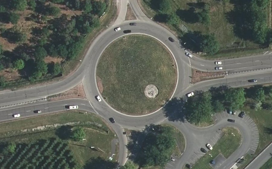 Vue aérienne du Rond-Point de Querquillas
