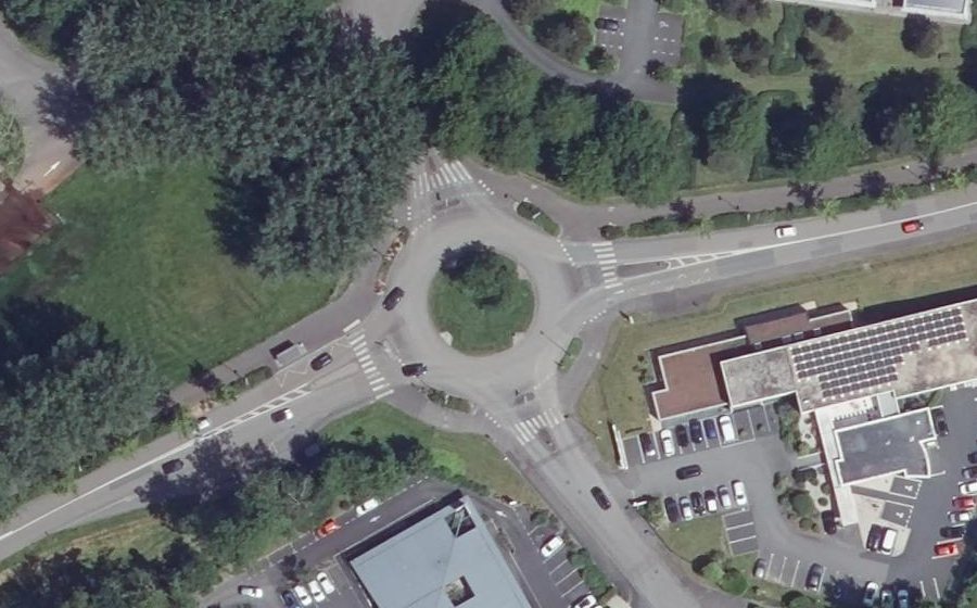 Vue aérienne du Rond-Point Corentin Vinoc