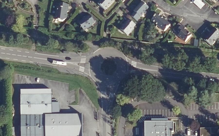 Vue aérienne du Rond-Point Louise Jaffré