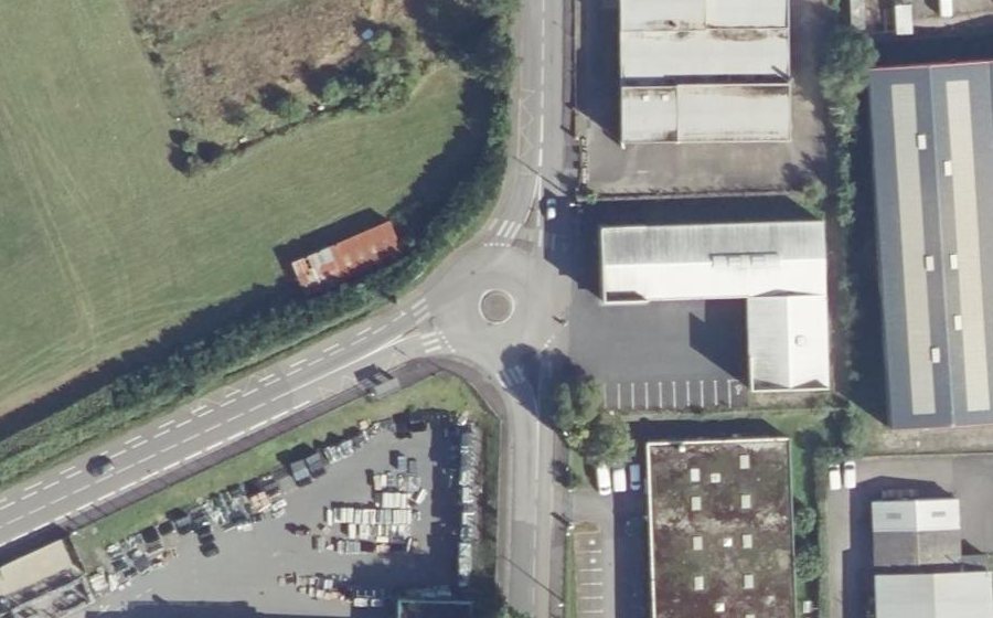 Vue aérienne du Rond-Point de Kerhuel