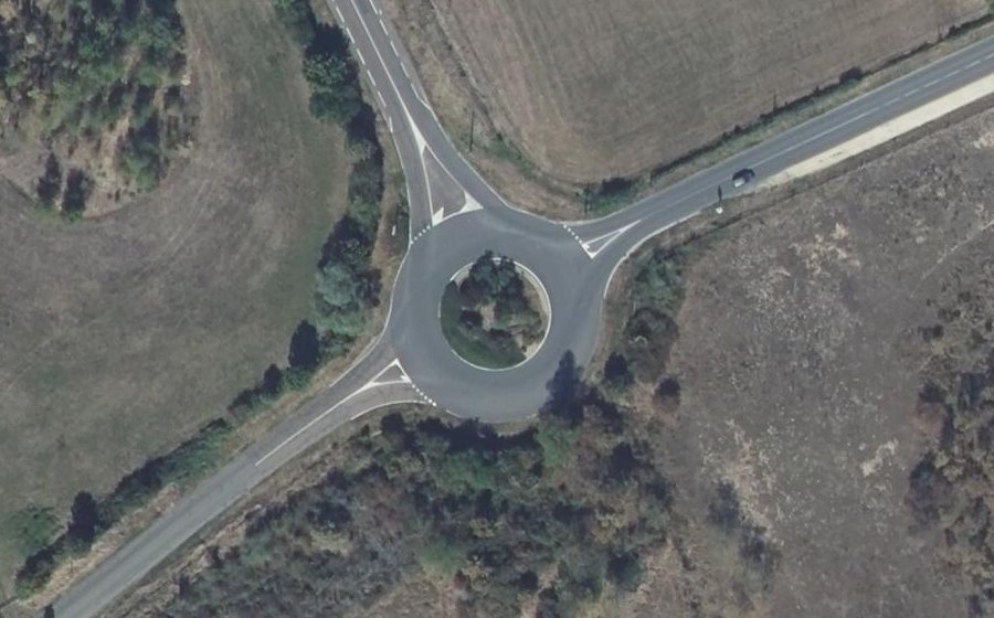 Vue aérienne du Rond-Point des Mariniers