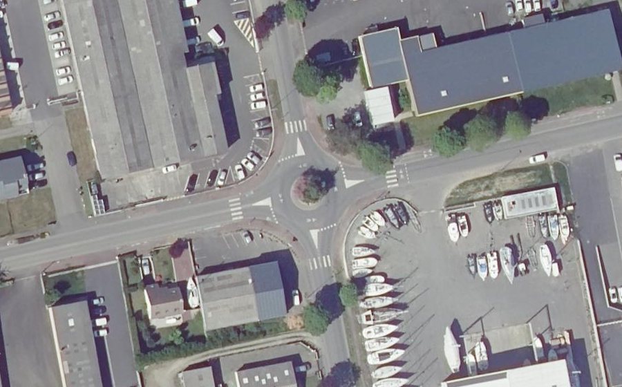 Vue aérienne du Rond-Point Bida Binda Mordoh