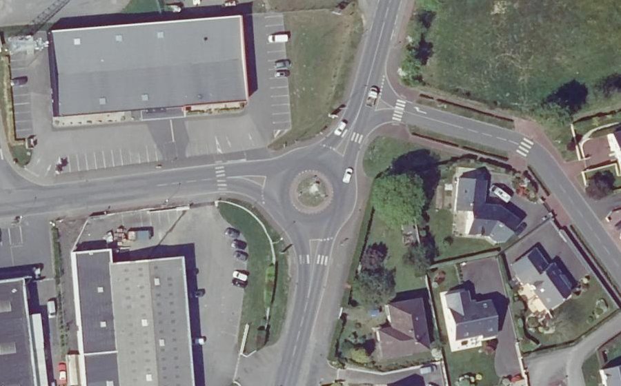 Vue aérienne du Rond-Point Arnaud Lepont