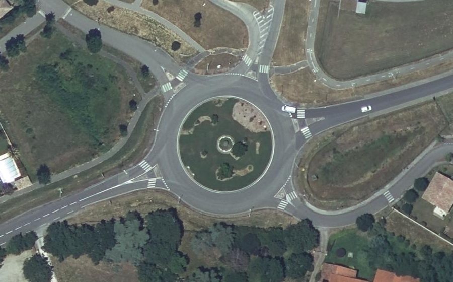 Vue aérienne du Rond-Point Alain Savary