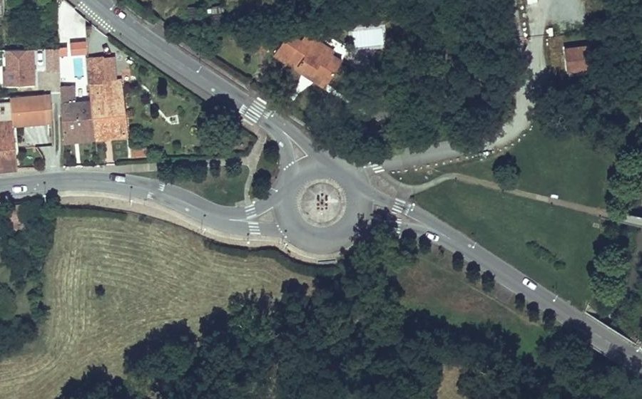 Vue aérienne du Rond-Point Pierre Mendès-France
