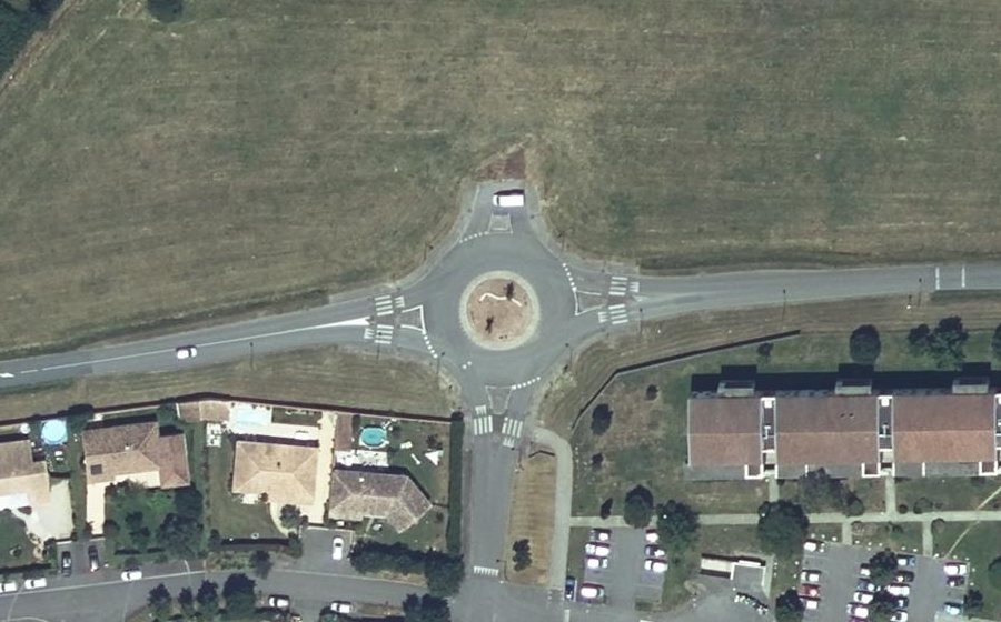 Vue aérienne du Rond-Point Jean Moulin
