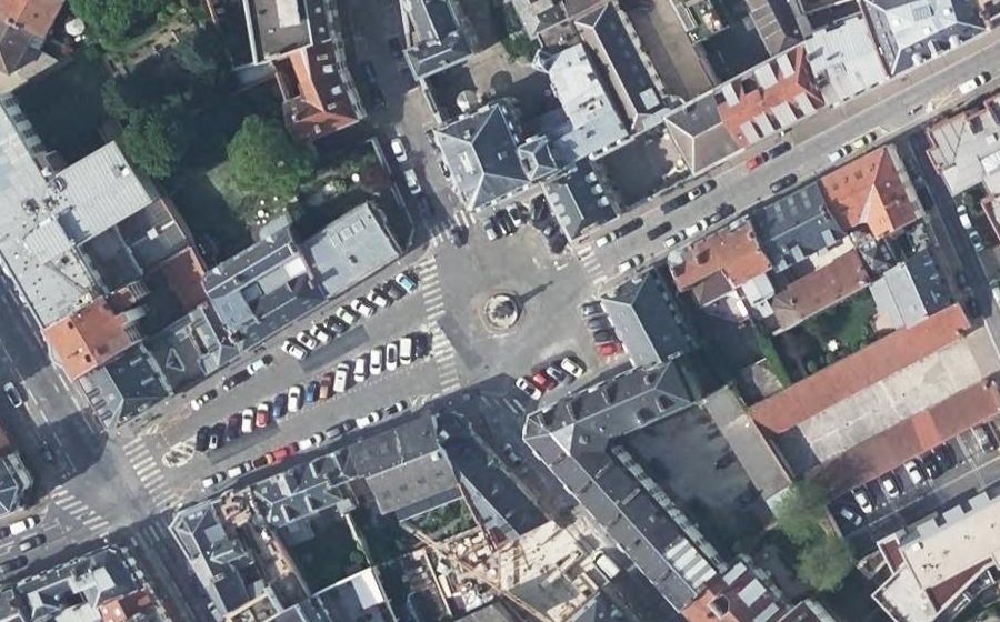 Vue aérienne du Place Godinot