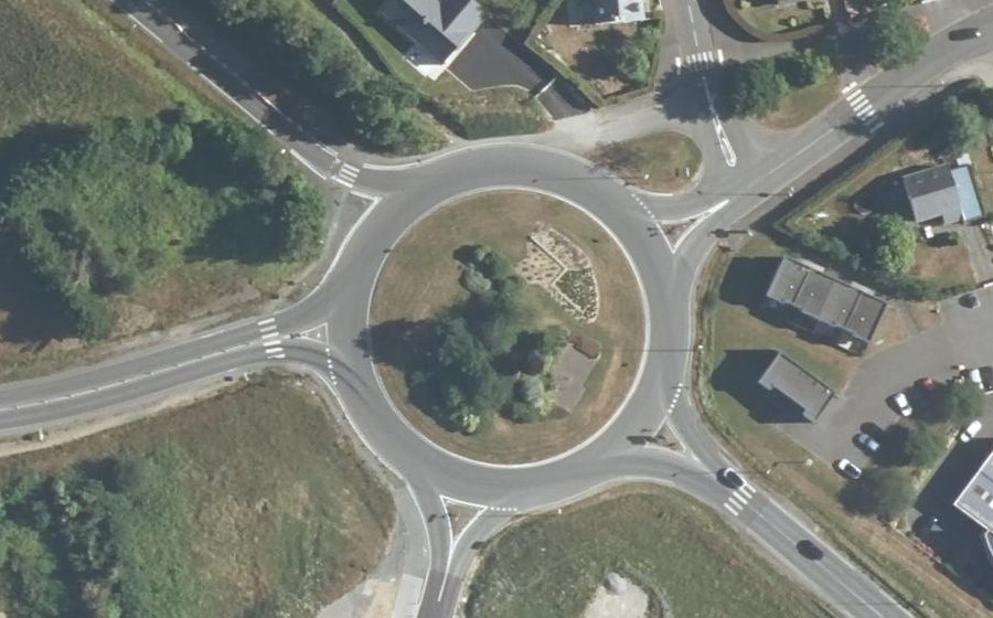 Vue aérienne du Rond-Point de Beaucemaine