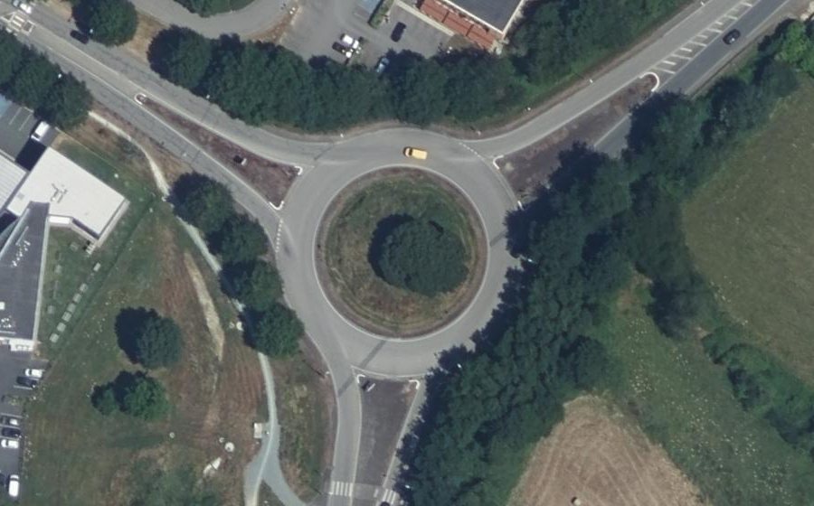 Vue aérienne du Rond-Point Jean de Gavardie