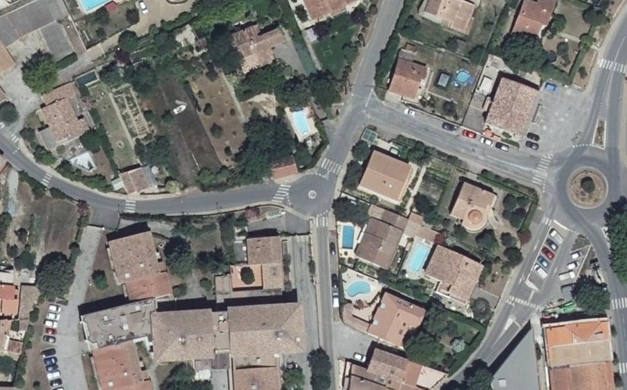 Vue aérienne du Rond-Point du Clos