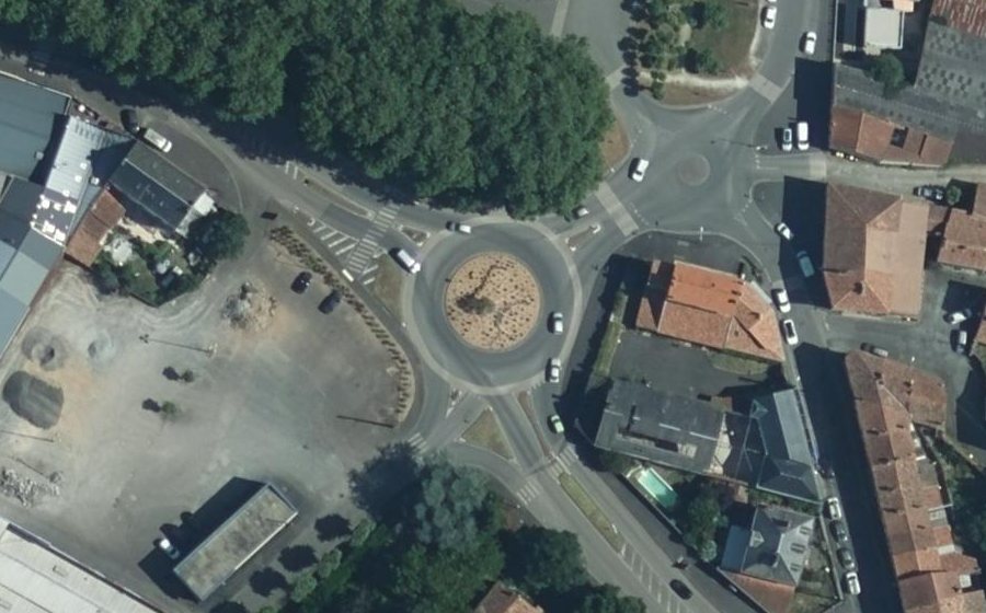 Vue aérienne du Rond-Point de Palatine