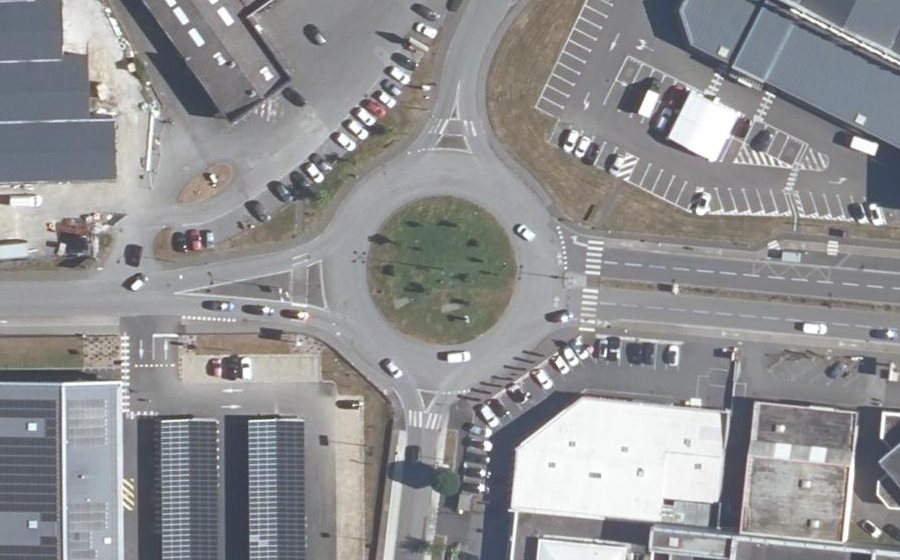 Vue aérienne du Rond-Point Ambroise Paré