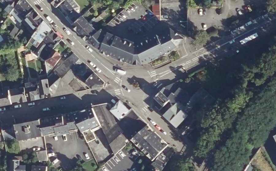Vue aérienne du Rond-Point du Cosquer