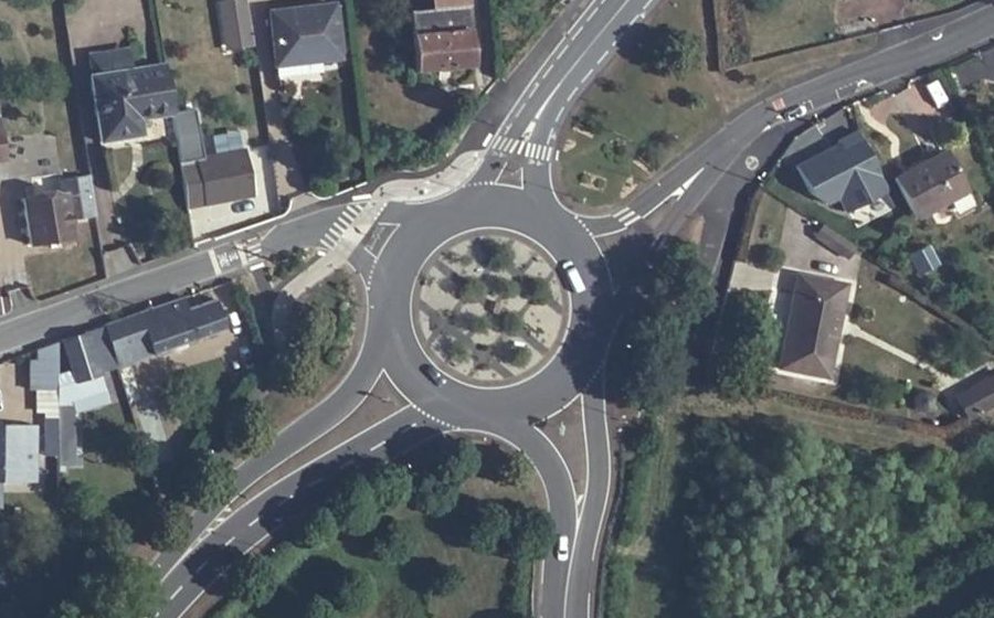 Vue aérienne du Rond-Point du Général de Gaulle
