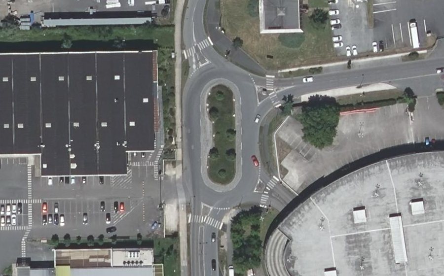 Vue aérienne du Rue des Frères Lumière
