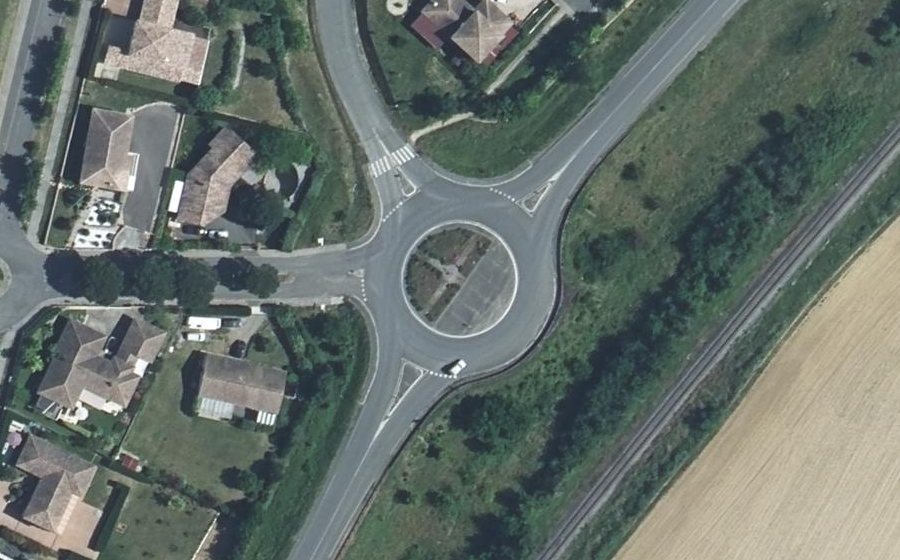 Vue aérienne du Rond-Point le Souvenir Français