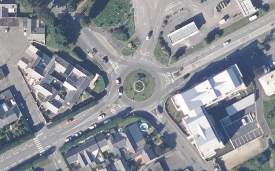 Vue aérienne du Rond-Point Bardelière Antilles