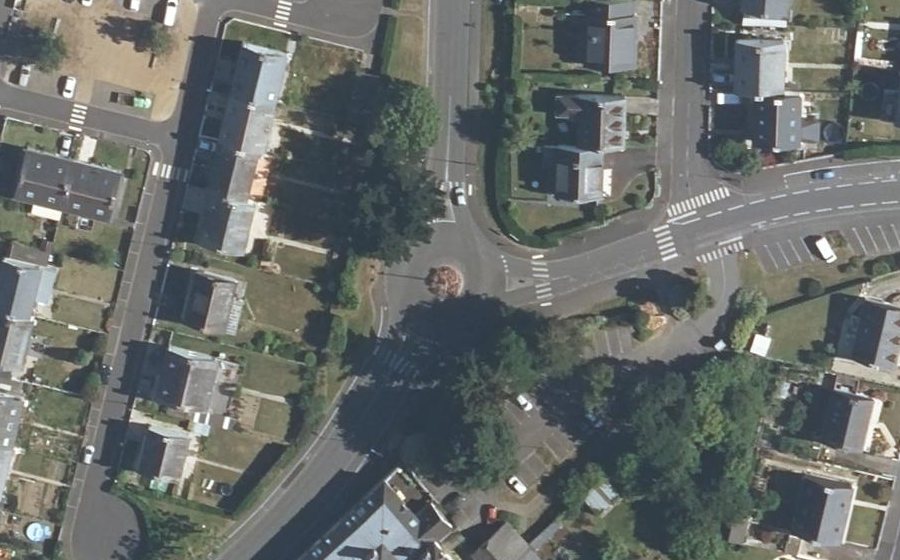 Vue aérienne du Rond-Point de la Fontenelle